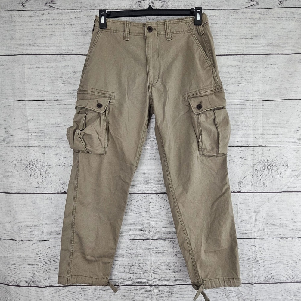 American Eagle 28x27 Khaki Flex Cargo Pants *Tiny Hole* Adjustable 1495